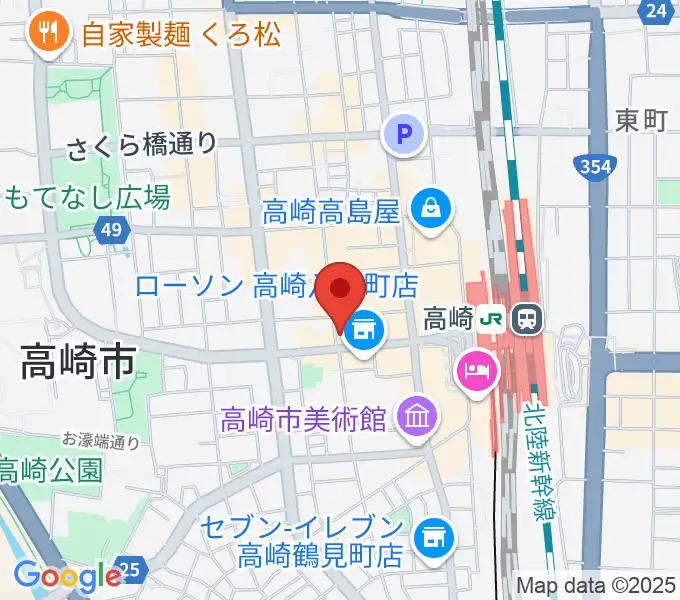 ラジオ高崎の地図
