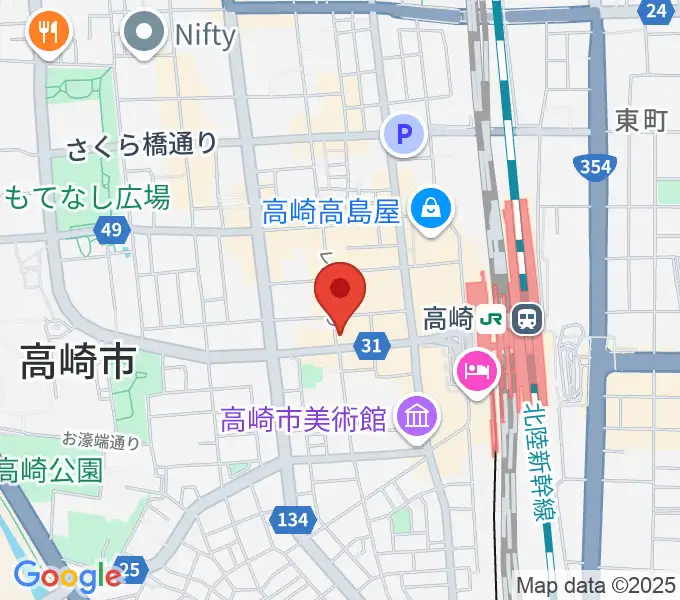 ラジオ高崎の地図