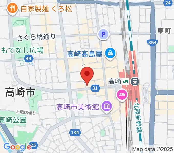 ラジオ高崎の地図
