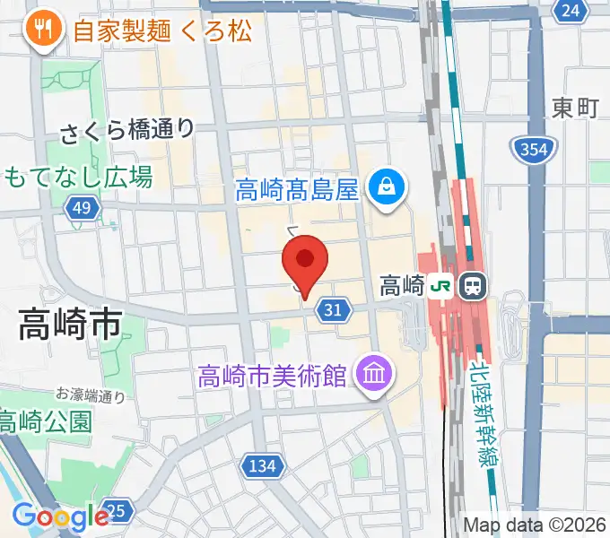 ラジオ高崎の地図