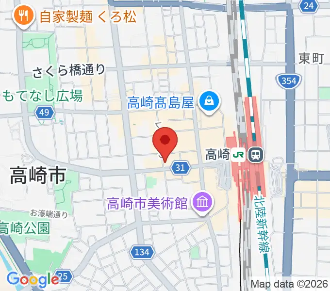 ラジオ高崎の地図