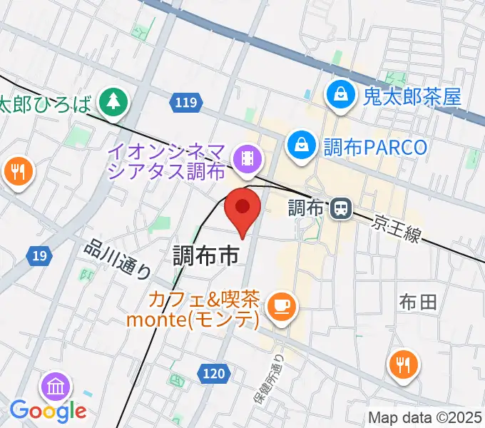 調布FMの地図