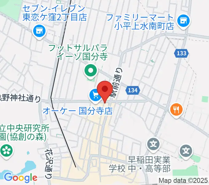 国分寺クラスタの地図