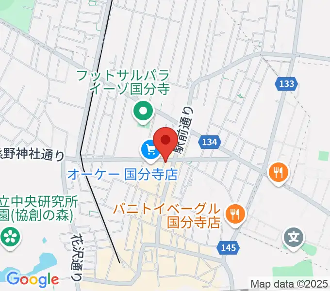 国分寺クラスタの地図