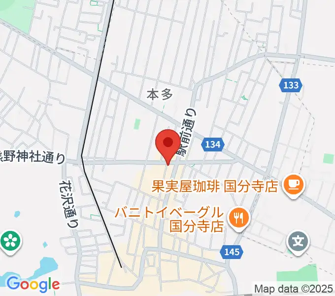 国分寺クラスタの地図