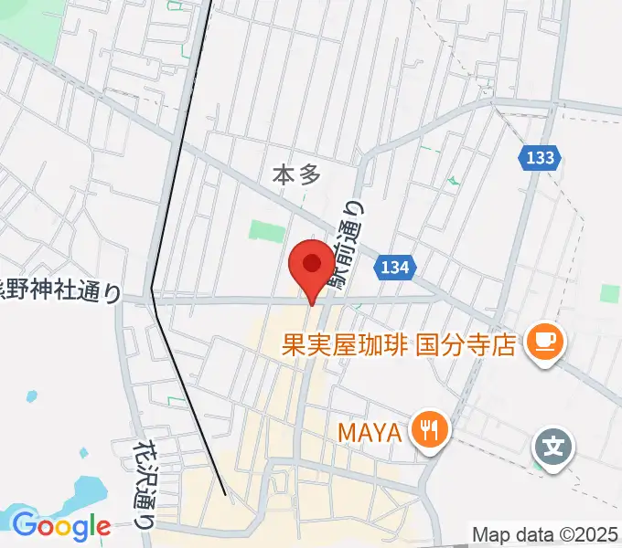 国分寺クラスタの地図