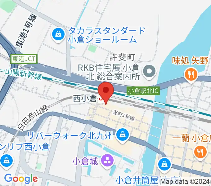 小倉 LIVE SPOT WOW！の地図