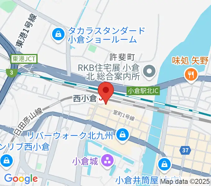 小倉 LIVE SPOT WOW！の地図