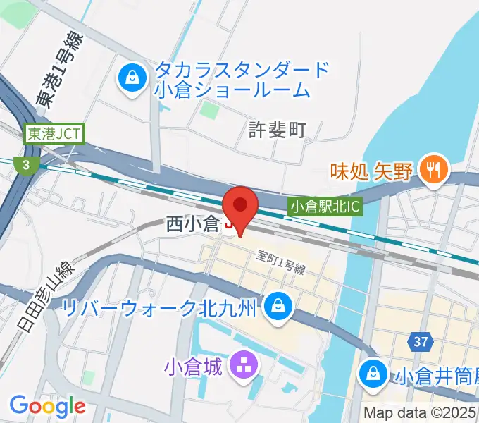 小倉 LIVE SPOT WOW！の地図