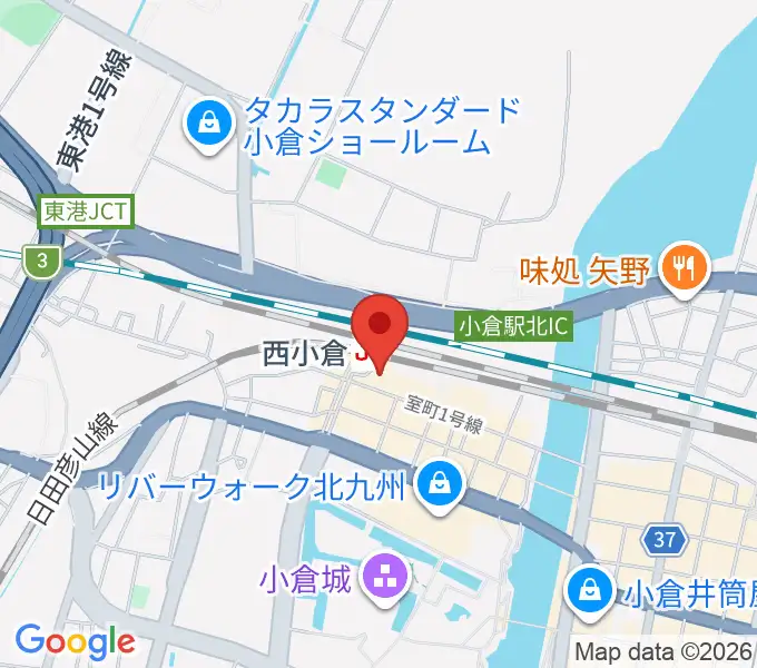 小倉 LIVE SPOT WOW！の地図