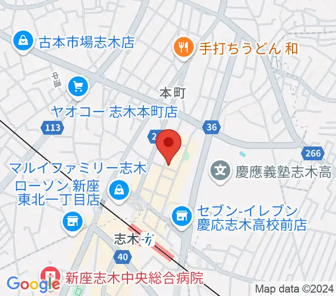 ナナコライブリーエフエムの地図