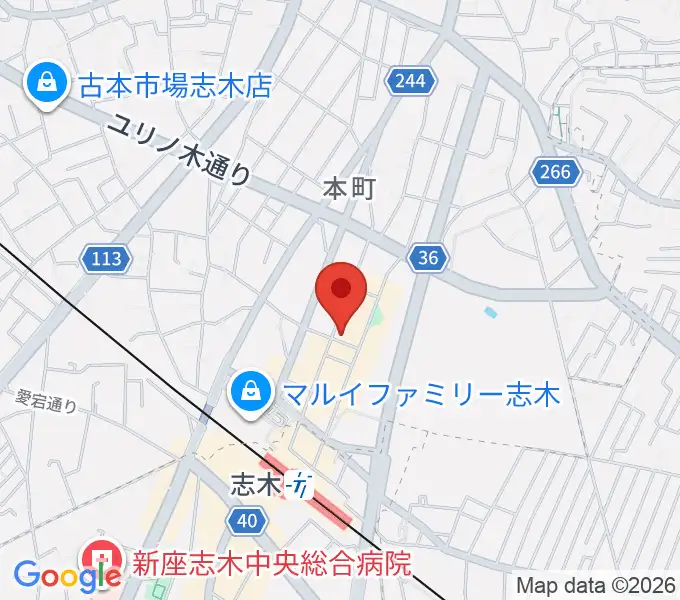 ナナコライブリーエフエムの地図