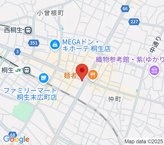 FM桐生の地図