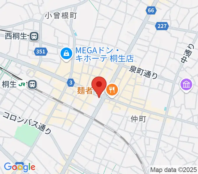 FM桐生の地図