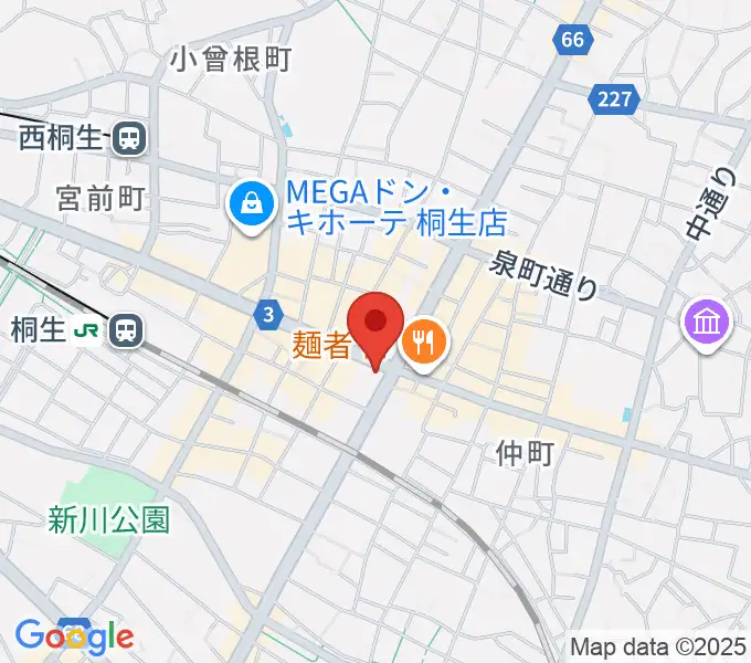 FM桐生の地図