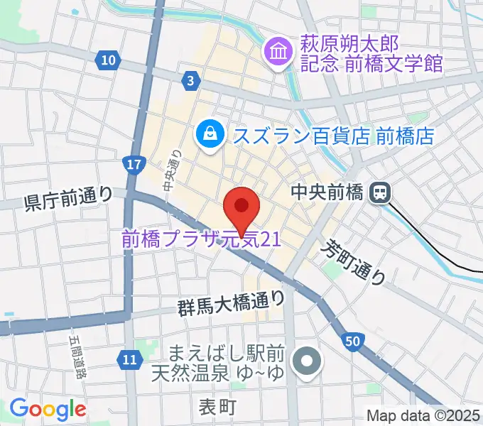 まえばしCITYエフエムの地図