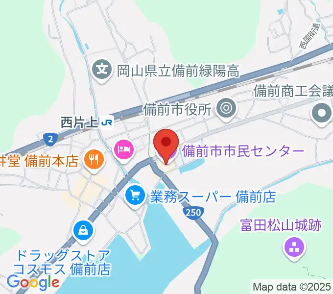 備前市市民センターの地図