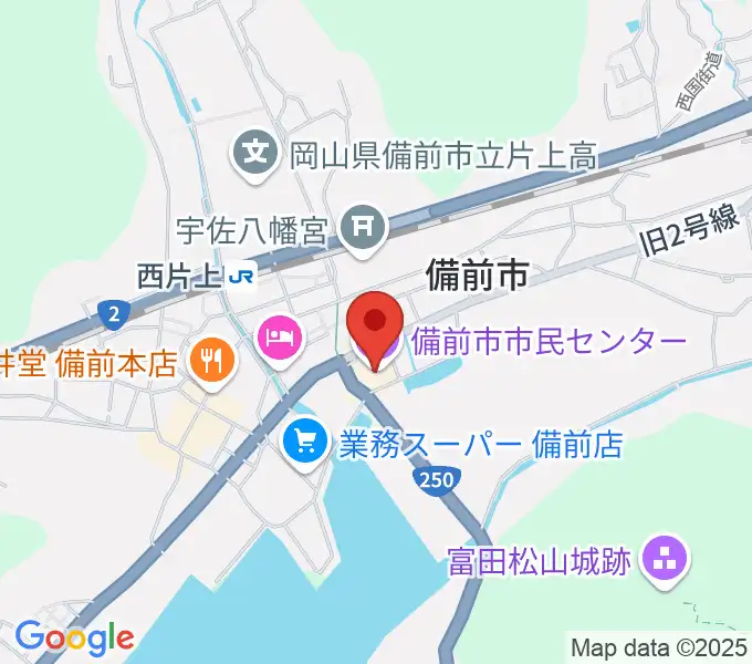 備前市市民センターの地図