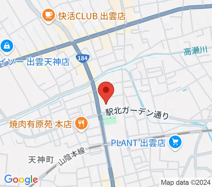 出雲市民会館の地図