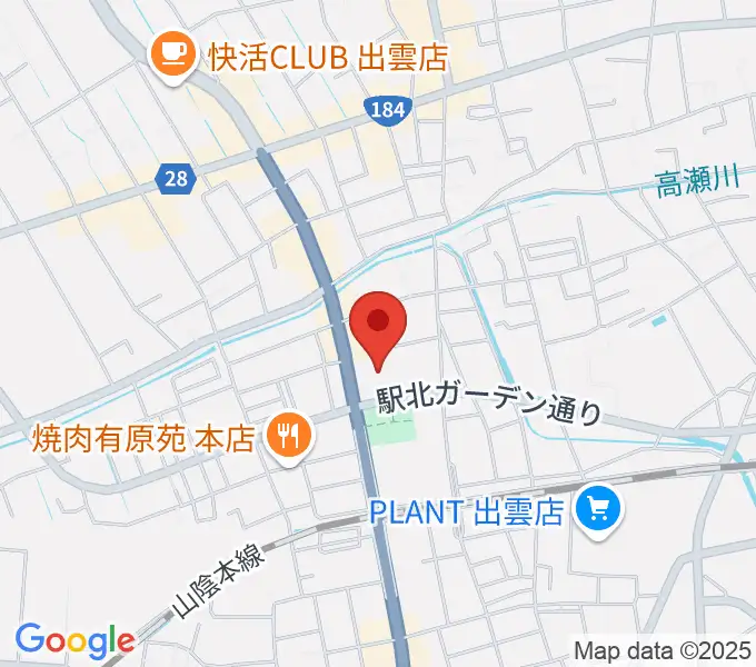 出雲市民会館の地図