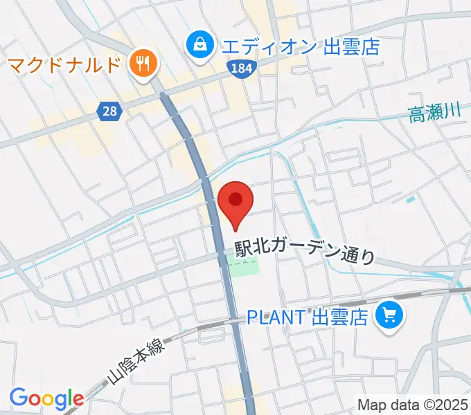 出雲市民会館の地図