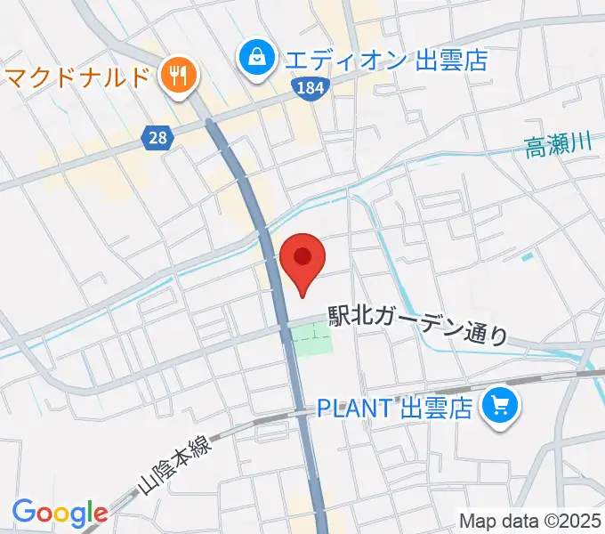 出雲市民会館の地図