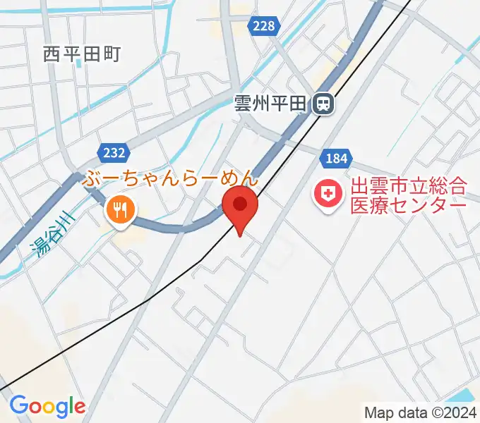 平田文化館の地図