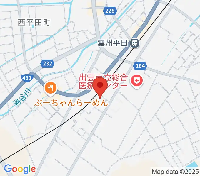 平田文化館の地図