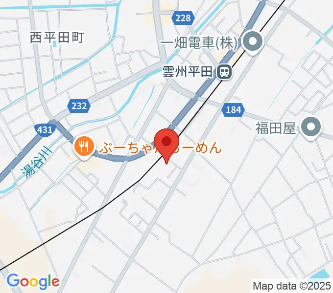平田文化館の地図