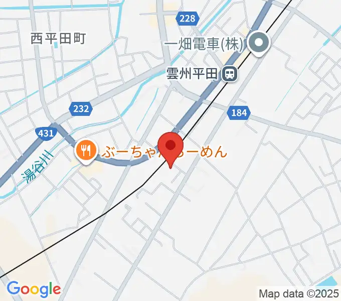 平田文化館の地図