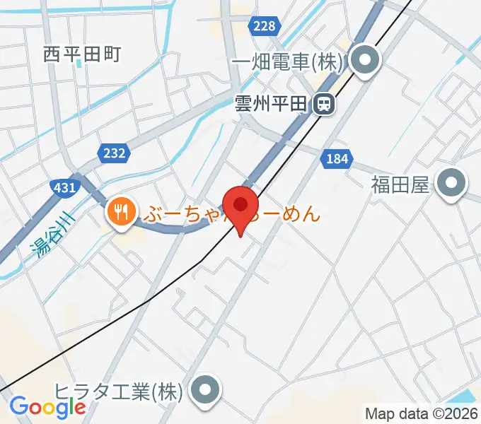平田文化館の地図