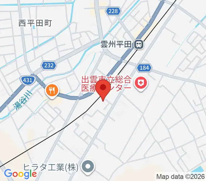 平田文化館の地図