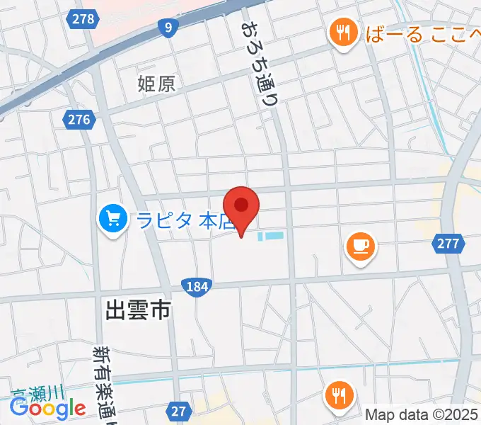 出雲芸術アカデミー音楽院の地図