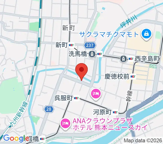 ピュアリィ西館レンタルスペースの地図