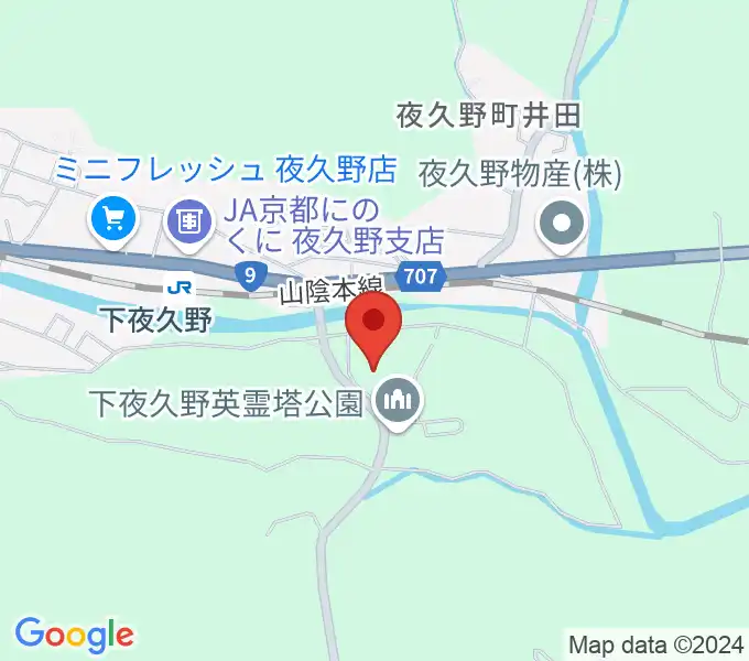 夜久野ふれあいプラザの地図