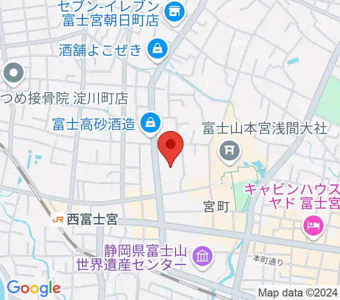 富士宮市民文化会館の地図