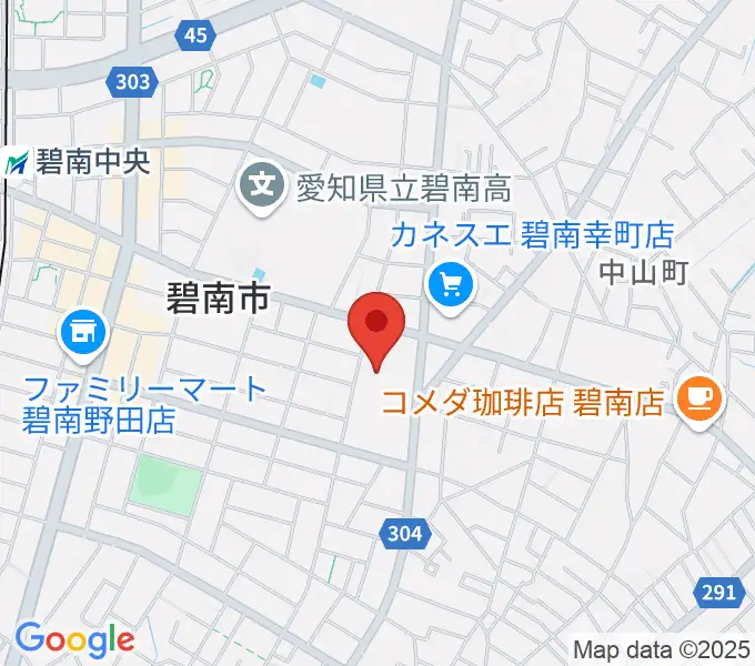 碧南市文化会館の地図