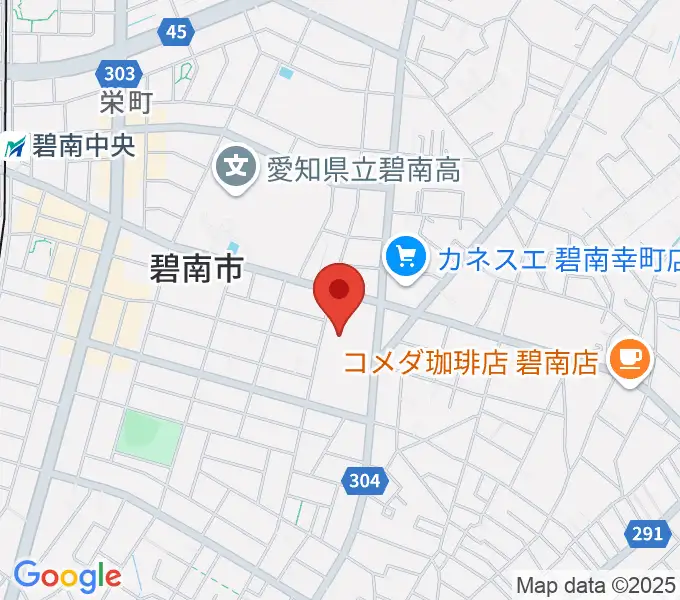 碧南市文化会館の地図