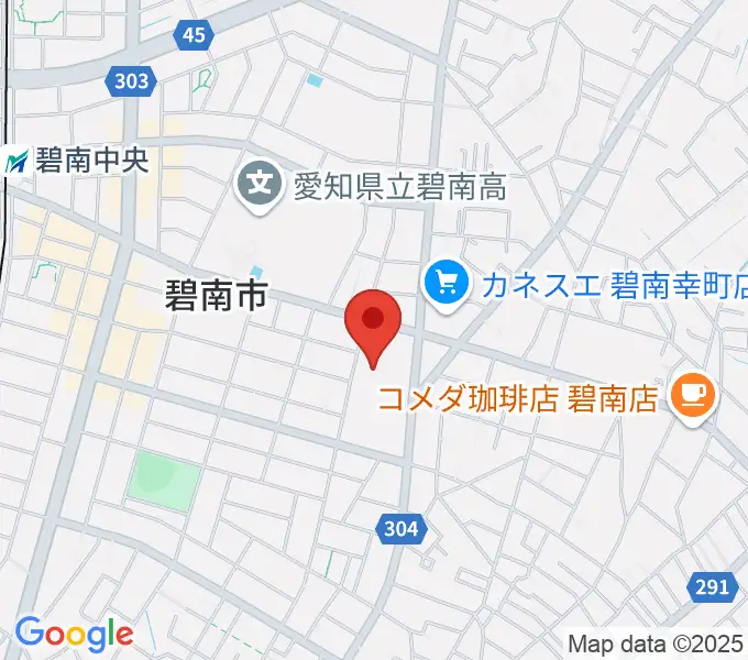 碧南市文化会館の地図