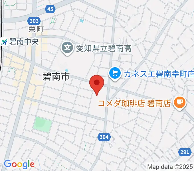 碧南市文化会館の地図