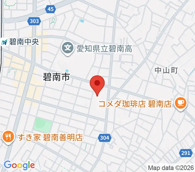 碧南市文化会館の地図