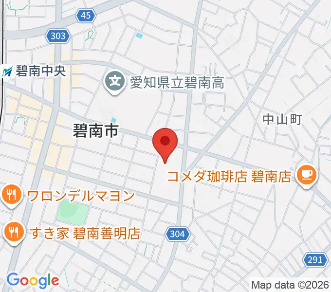 碧南市文化会館の地図