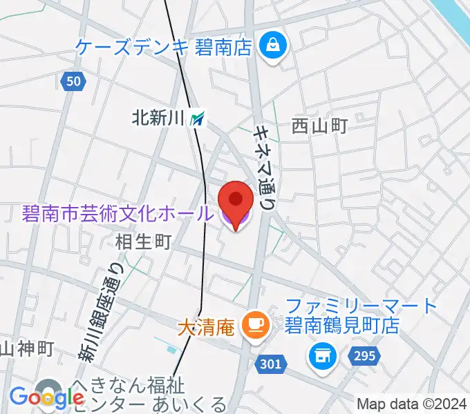 碧南市芸術文化ホールの地図