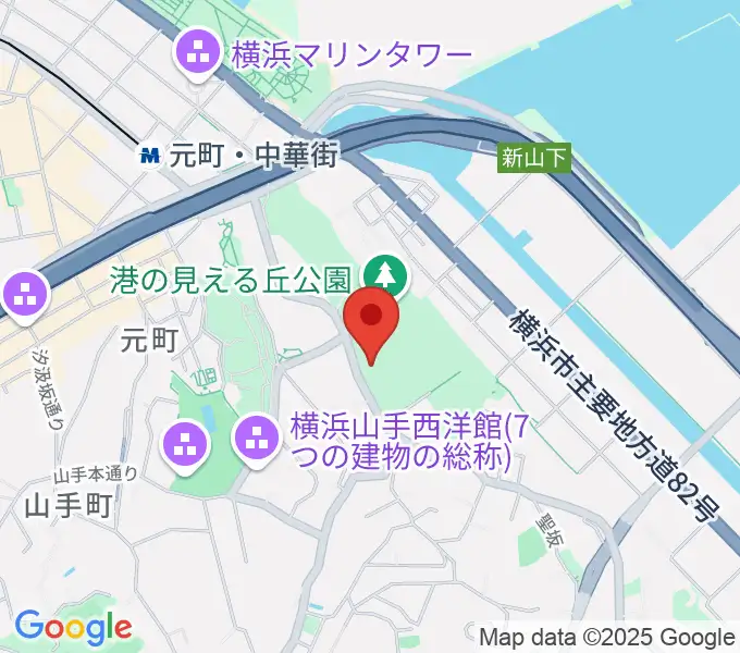 横浜市イギリス館の地図