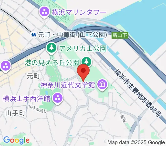 横浜市イギリス館の地図