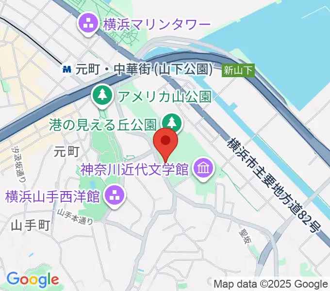 横浜市イギリス館の地図