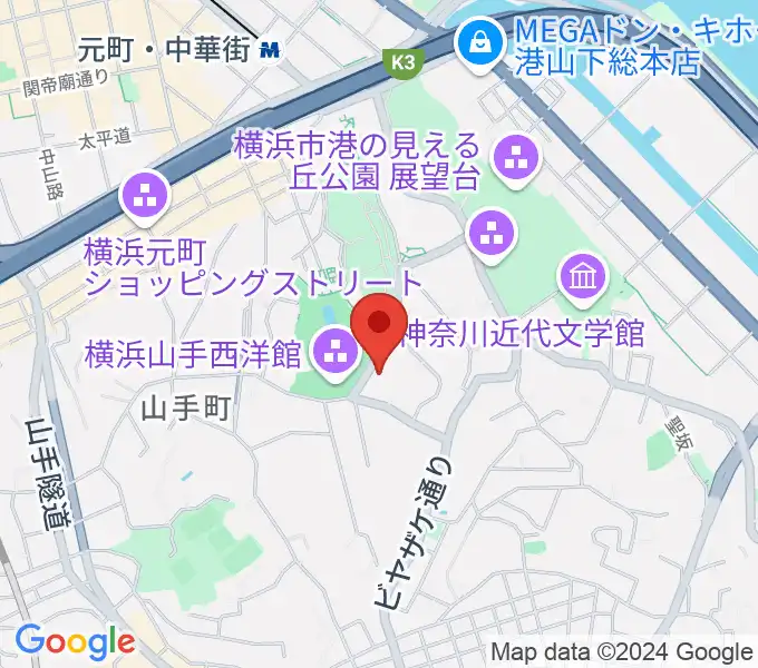 山手234番館の地図