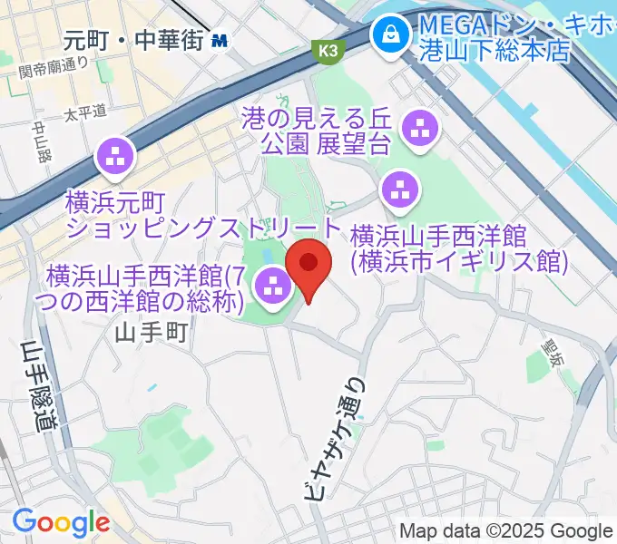山手234番館の地図