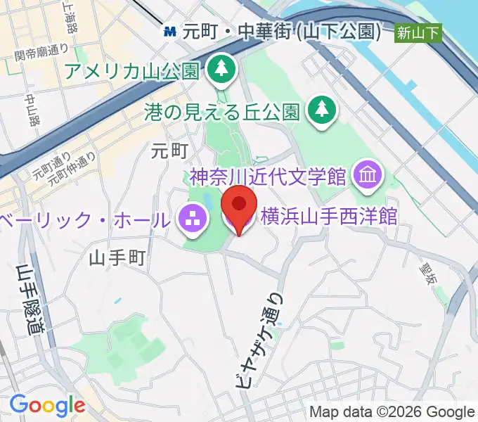 山手234番館の地図