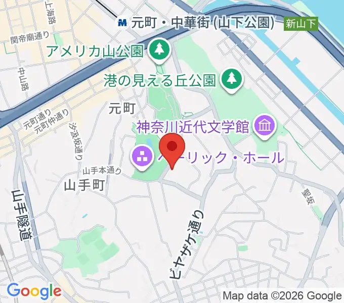山手234番館の地図